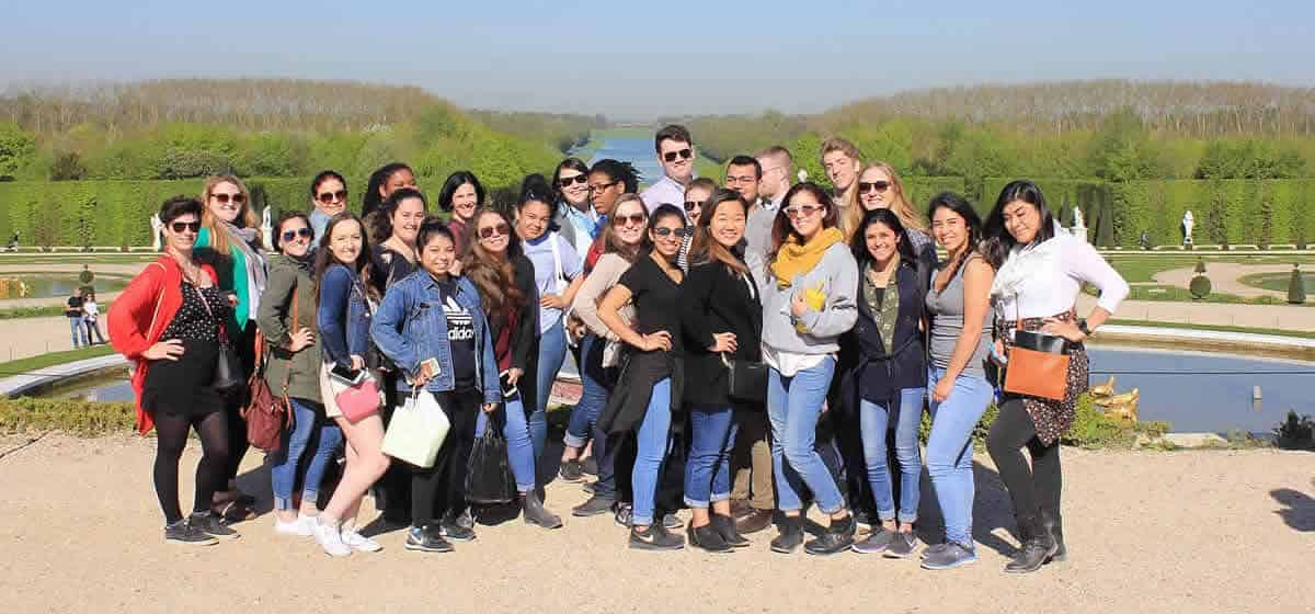 Photo of CIA students at Versaille