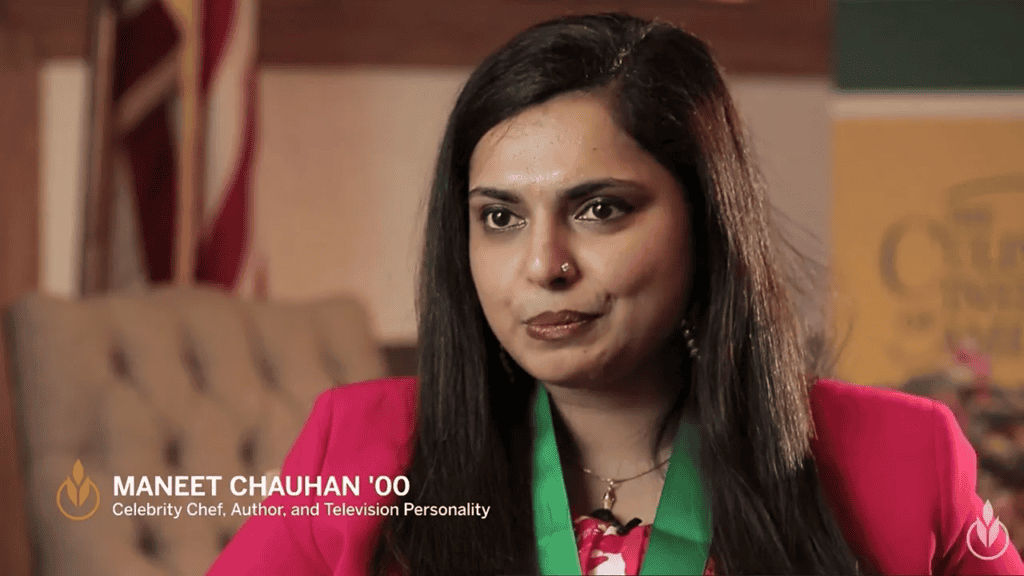 Maneet Chauhan ’00, Celebrity Chef, Author, and Television Personality