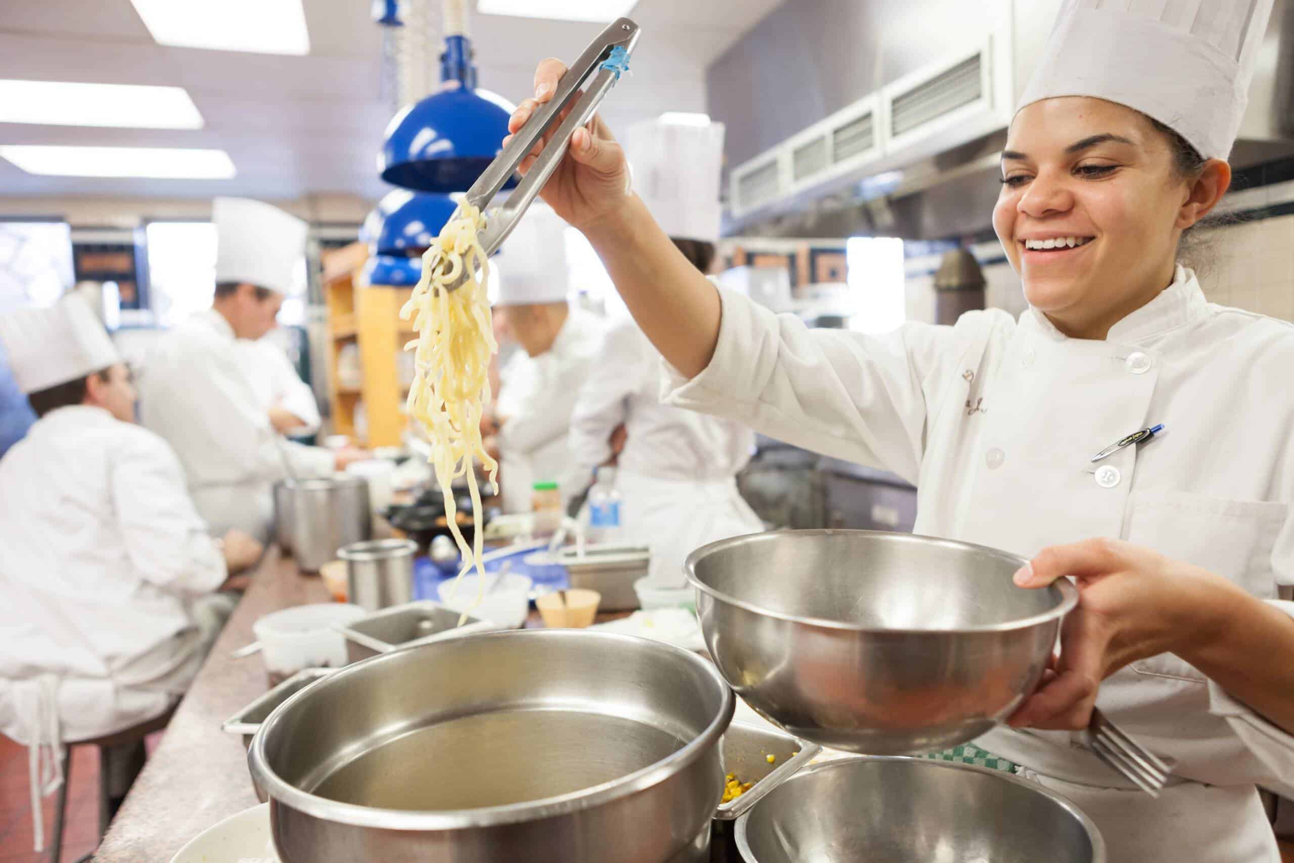 Student run Ra.Me noodle shop in the Innovation Kitchen in The Egg on The Culinary Institute of America's Hyde Park campus. Menu research and development.