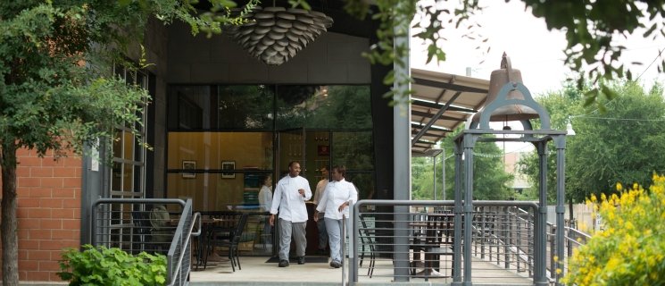 Group of Culinary Institute of America students on the San Antonio, Texas campus.