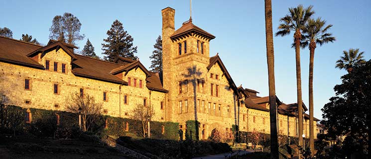 The Culinary Institute of America Greystone building in St. Helena, California.